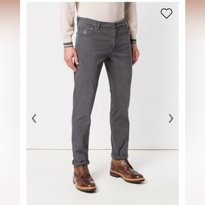 BRUNELLO CUCINELLI Dark Gray Five Pocket Skinny Fit Jean